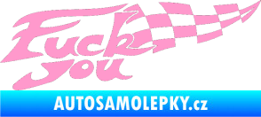 Samolepka Fuck you světle růžová