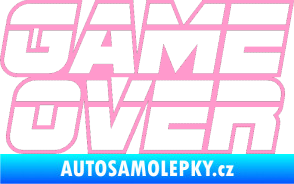 Samolepka Game over nad sebou 002 světle růžová