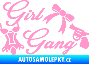 Samolepka Girl gang 001 světle růžová