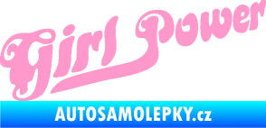 Samolepka Girl Power nápis světle růžová