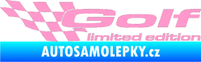 Samolepka Golf limited edition levá světle růžová