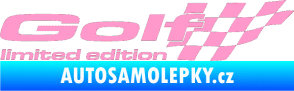 Samolepka Golf limited edition pravá světle růžová