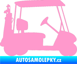 Samolepka Golfista 012 pravá světle růžová