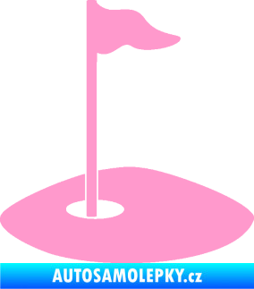 Samolepka Golfová jamka 001 levá světle růžová