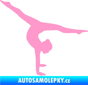 Samolepka Gymnastka 005 pravá světle růžová