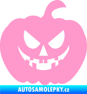 Samolepka Halloween 015 pravá dýně světle růžová