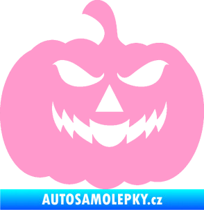 Samolepka Halloween 018 pravá dýně světle růžová