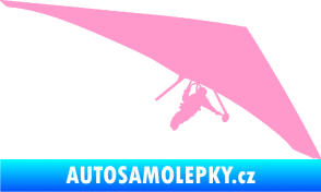 Samolepka Hang Glider 001 pravá rogalo světle růžová