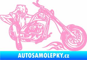 Samolepka Harley 001 pravá světle růžová