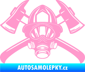 Samolepka Hasič 014 světle růžová