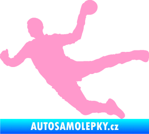 Samolepka Házená 002 levá světle růžová