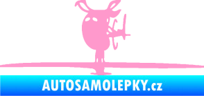 Samolepka Helikoptéra model 001 levá světle růžová