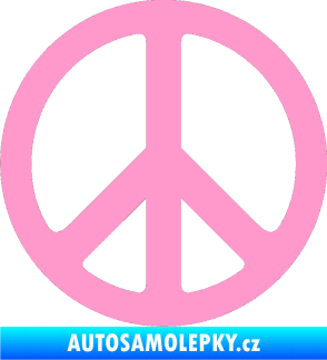Samolepka Hippies 001 světle růžová