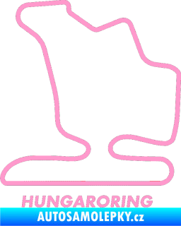 Samolepka Okruh Hungaroring světle růžová
