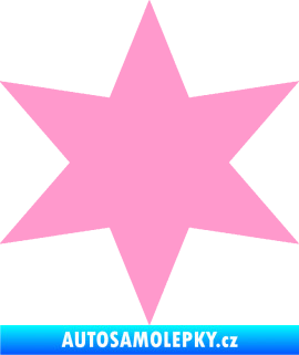 Samolepka Hvězda 002 světle růžová