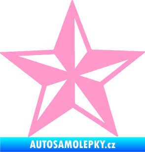 Samolepka Hvězda námořní světle růžová