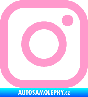 Samolepka Instagram logo světle růžová