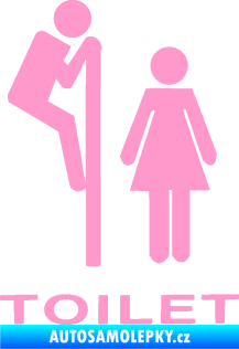 Samolepka Interiér 013 - Toilet světle růžová