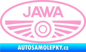 Samolepka Jawa logo světle růžová