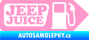 Samolepka Jeep juice symbol tankování světle růžová