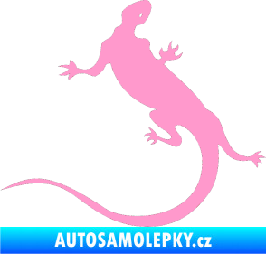 Samolepka Ještěrka 004 levá světle růžová