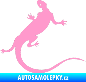 Samolepka Ještěrka 004 pravá světle růžová