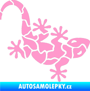 Samolepka Ještěrka 015 pravá světle růžová