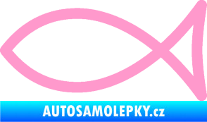 Samolepka Jesus rybička 006 křesťanský symbol světle růžová