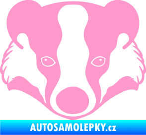 Samolepka Jezevec 001  světle růžová