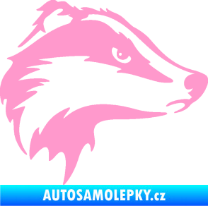 Samolepka Jezevec 002 pravá světle růžová