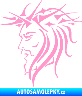 Samolepka Ježíš 002 levá světle růžová
