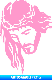 Samolepka Ježíš 003 levá světle růžová