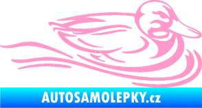 Samolepka Kachna 003 pravá ve vodě světle růžová