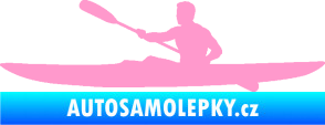 Samolepka Kajakář 003 levá světle růžová