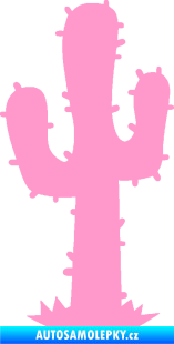 Samolepka Kaktus 001 levá světle růžová