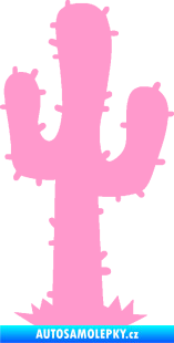 Samolepka Kaktus 001 pravá světle růžová