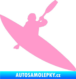 Samolepka Kanoista 001 pravá světle růžová