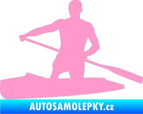 Samolepka Kanoista 002 levá světle růžová
