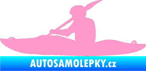 Samolepka Kanoista 003 levá světle růžová