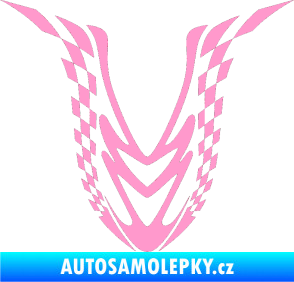 Samolepka Kapota 006 šachovnice světle růžová
