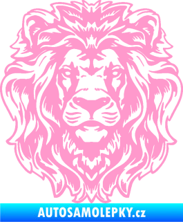 Samolepka Kapota 040 lví hlava světle růžová