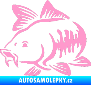 Samolepka Kapr 001 levá světle růžová