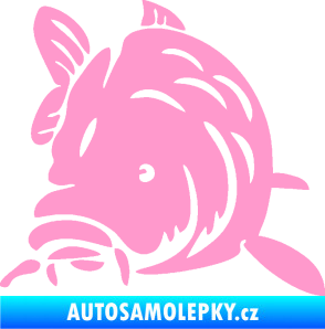 Samolepka Kapr 002 levá světle růžová
