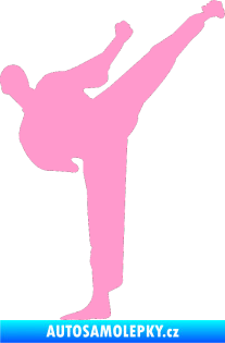 Samolepka Karate 001 pravá světle růžová