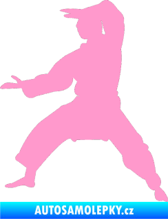 Samolepka Karate 006 levá světle růžová