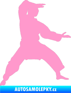 Samolepka Karate 006 pravá světle růžová