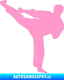Samolepka Karate 008 levá světle růžová