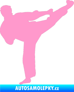 Samolepka Karate 008 pravá světle růžová