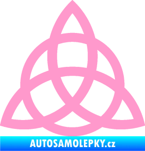 Samolepka Keltský uzel světle růžová