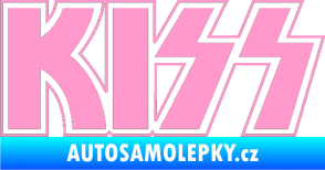 Samolepka KISS světle růžová